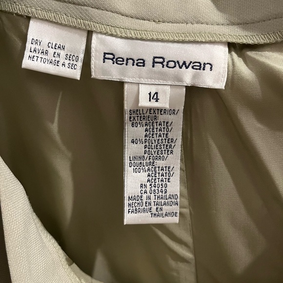 ⭐️ NWT - Vintage Rena Rowan Suit Skirt - Light pastel green - Size 14 - Picture 2 of 8